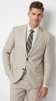 Big and Tall Men’s Gray Suit Separates with 2 Button Jacket and Matching Pants, Formal Dress Suit