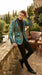 Men’s Black and Turquoise Blue With teal green Sequin Dinner Jacket, Formal Prom Wedding Paisley Floral Mardi Gra Pattern