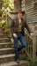 Men’s Dark Brown Western Blazer with Suede Yokes, Cowboy Sport Coat for Ranch Wedding and Country Events