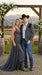 Men’s Dark Charcoal Western Blazer with Black Suede Yokes, Cowboy Sport Coat for Ranch Wedding and Country Events By Platini