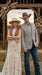 Mens Textured  Light Grey Western Blazer – Cowboy Style Casual Sport Coat for Men Classic Western Jacket