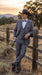Men's Medium Grey Western 3-Piece Tuxedo Suit with Vest – Cowboy Style Formal Country Outfit