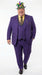 Men’s Purple Pinstripe Mardi Gras Suit | Three Piece Carnival Formal Suit with Vest