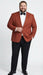 Men’s Brick Copper Rust Color  Blazer – Slim Fit Formal and Party Wear Jacket in Burnt Orange Sport Coat