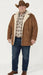 Men’s Brown Western Faux Suede Blazer Coat – Cowboy Style Long Jacket for Wedding, Party and Special Events