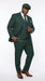 Men’s Hunter Green Pinstripe 3-Piece Suit – Vintage Wedding, Prom and Formal Suit with Matching Vest