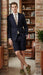 Men’s Dark Navy Blue Pinstripe or Black Pinstripe  Summer Business Suit with Shorts Pants Set – Sport Coat Style Formal and Casual Outfit