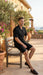 Men’s Black Walking Suit with Short – Classic Leisure and Casual Outfit