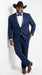 Men’s Saphire Indigo Blue Western Tuxedo Suit, Formal Wedding Prom Cowboy Tuxedo with Blue