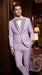 Men’s Lilac Suit with Silver Glitter Sequin Lapel – Lilac and Silver Formal Tuxedo Suit for Prom, Wedding  Lavender Tuxedo