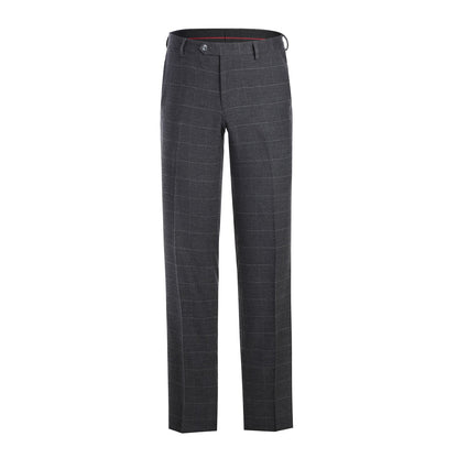 293-31 Men's Slim Fit Checked Suits - Image 7