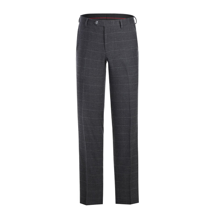 293-31 Men's Slim Fit Checked Suits - Image 7