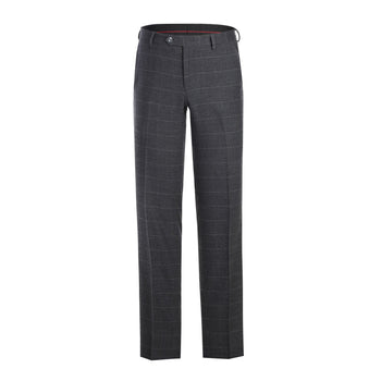 293-31 Men's Slim Fit Checked Suits - Image 7