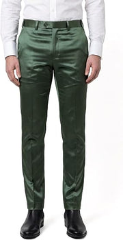 Mens Solid Color Shiny Satin Dress Pants 6VP1010