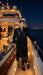 Men’s Black Sequin Long Coat with Satin Shawl Lapel – Luxury Statement Evening Overcoat