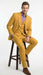 Men’s Mustard Yellow Three Piece Suit | 2 Button Notch Lapel Modern Fit in Gold Color - Church Suit