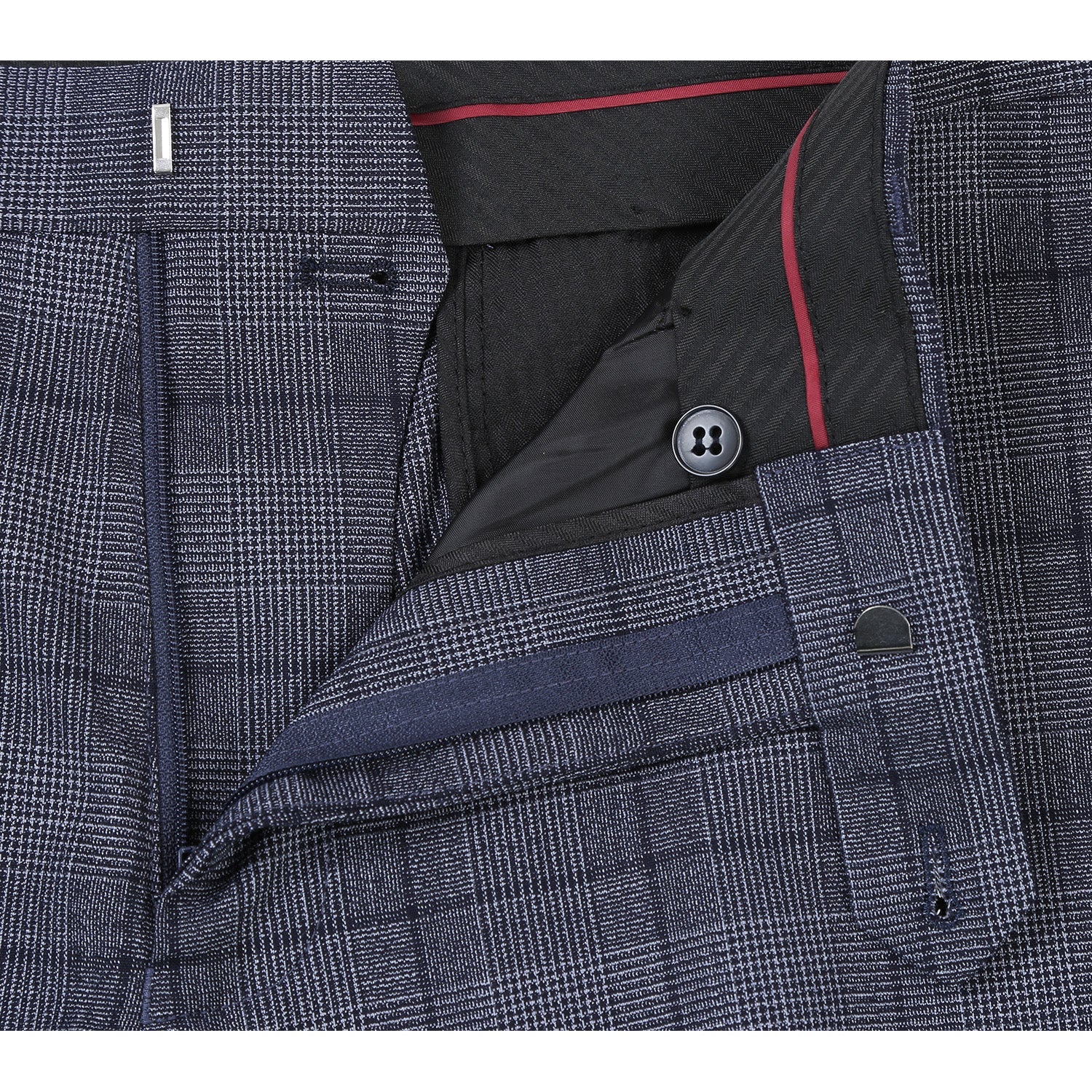 293-30 Men's Classic Fit Checked Suits - Image 9