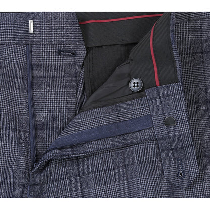 293-30 Men's Classic Fit Checked Suits - Image 9