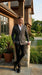 Mens Charcoal Gray Pinstripe Double Breasted Blazer Sport Coat – Classic Formal Business Jacket for Office and Smart Casual Wear
