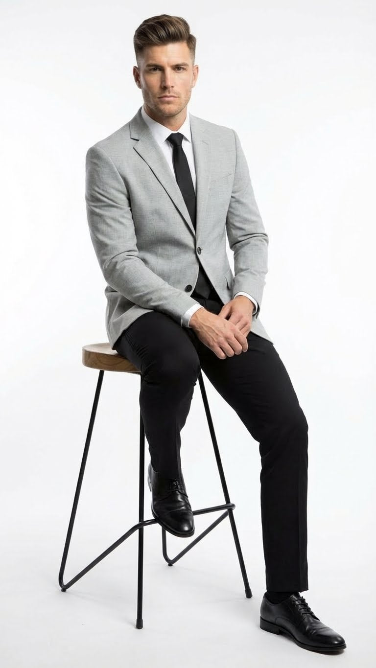 Men’s Light Grey Blazer Sport Coat