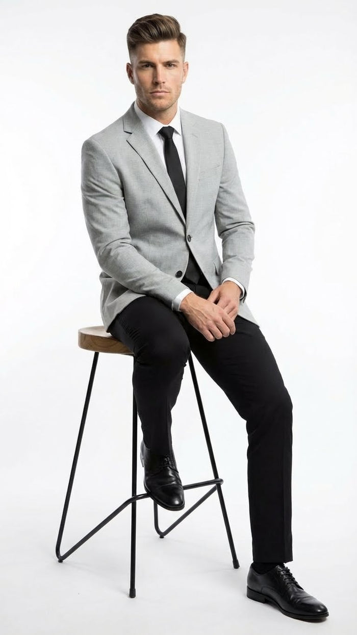 Men’s Light Grey Blazer Sport Coat