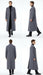 Men’s Full-Length Charcoal Grey Overcoat – Premium Microfiber Blend Long Dress Coat for Winter and Formal Wear in Gray Color