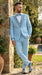 Mens Light Blue 3 Piece Prom Tuxedo – Sky Blue Formal Suit with Sequin Lapel Wedding Party Tuxedo Set in Baby Blue
