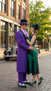 Pimp Halloween Joker Costume Purple Zoot Suit for Men