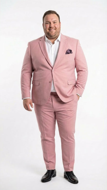 Vitali Brand Men’s Light Pink Formal Suit - Blush Color Modern Fit
