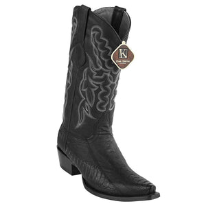 King Exotic Men's Ostrich Leg Grasso Western Snip Toe Boots