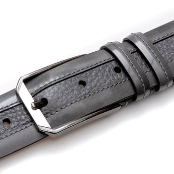 Mezlan Leather & Deerskin Belt - Luxury Italian Crafted