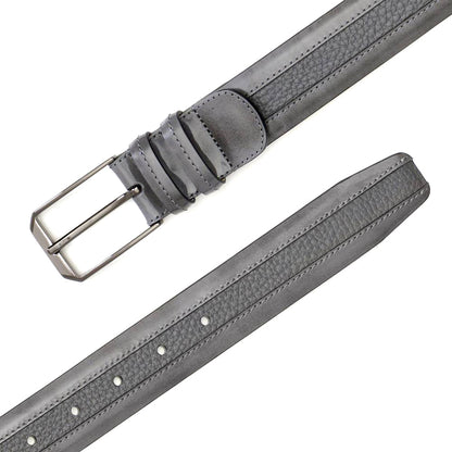 Mezlan Leather & Deerskin Belt - Luxury Italian Crafted