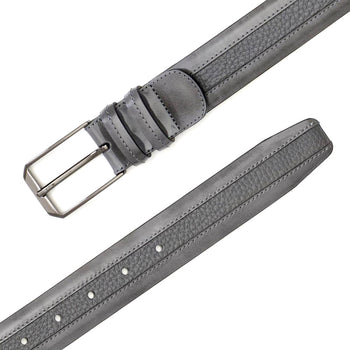 Mezlan Leather & Deerskin Belt - Luxury Italian Crafted