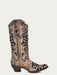 Corral Women's Black Glitter Inlay Crystal Snip Toe Cowboy Boots