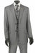 Apollo King "Classic Men's Light Grey Suit - 2 Button Vested Single Pleated Pant"