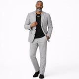 Mens Premium Cotton Seersucker Stripe Suit – Black