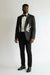 Men’s Elio Black & Silver Embellished Tuxedo – Luxury 3 Piece Prom & Wedding Suit with Shawl Collar