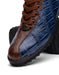 Marco Di Milano Saulo Men's Shoes Blue & Brown Exotic Ostich / Alligator Casual Sneakers