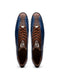 Marco Di Milano Saulo Men's Shoes Blue & Brown Exotic Ostich / Alligator Casual Sneakers