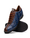 Marco Di Milano Saulo Men's Shoes Blue & Brown Exotic Ostich / Alligator Casual Sneakers