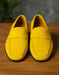 Men's Yellow Suede Loafers – Casual Slip-On Moccasin Driving Shoes