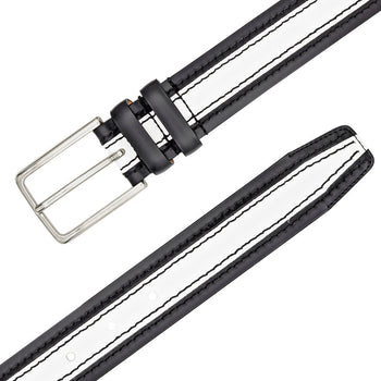 Mezlan Two-Tone Leather Belt for Men