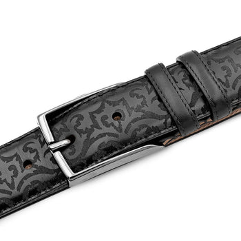 Mezlan Laser-Print Calfskin Belt