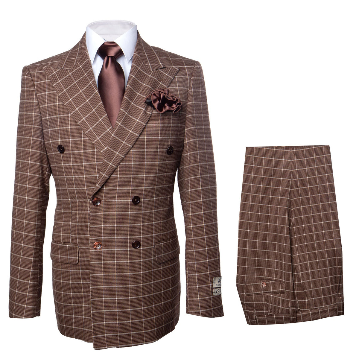 Rossiman Red Men's Suit Double Breasted Slim Fit main image 1
