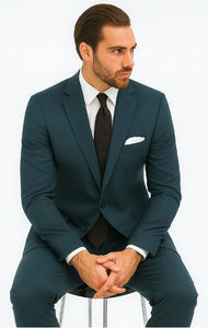 Teal Blue Men's Suits 