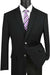 Mens Black Blazer - Mens Classic Fit 2 Button Dress Blazer Sport Jacket in Black