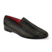 Vito Velvet Rhinestone Slip-On Smoking Loafers