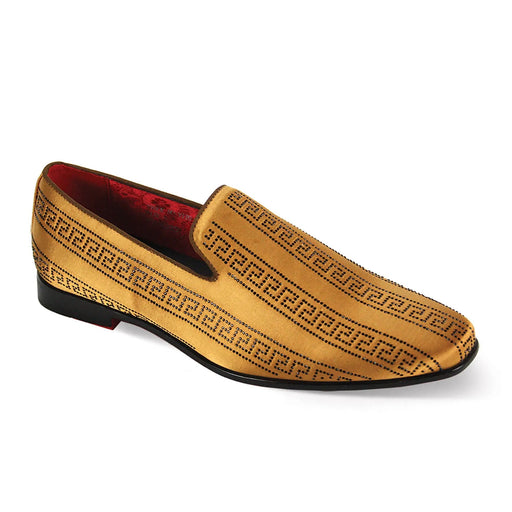 Vito Velvet Rhinestone Slip-On Smoking Loafers
