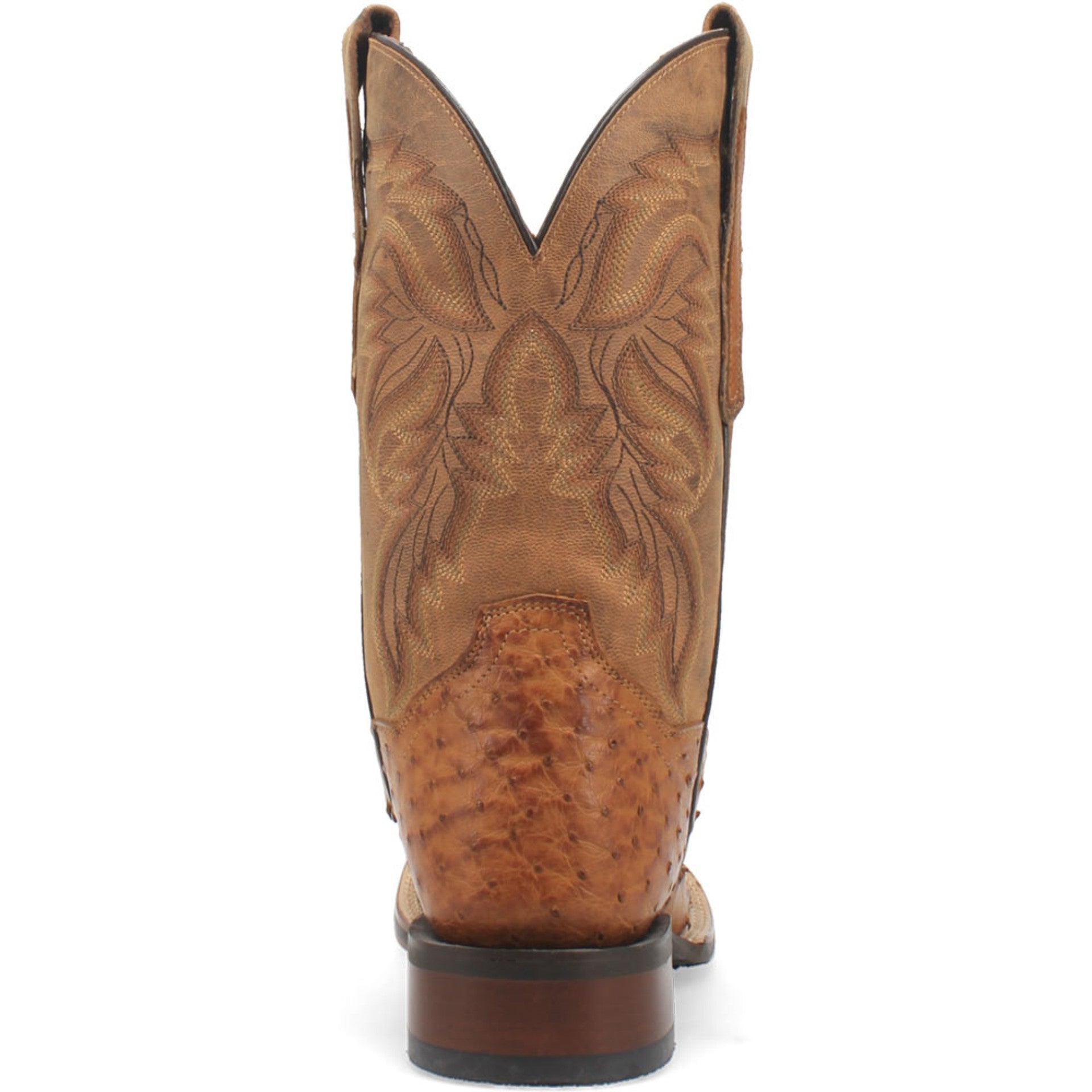 Dan Post Men’s Alamosa Tan Genuine Ostrich 11 Broad Square Toe Cowboy Certified Boot - Image 4