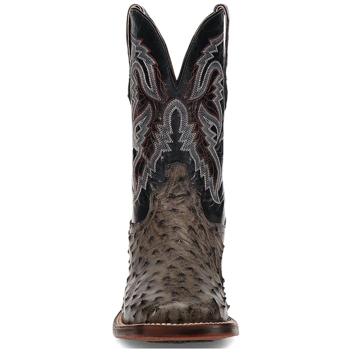 Dan Post Men’s Alamosa Grey/Black Full Quill Ostrich Boots - Image 7